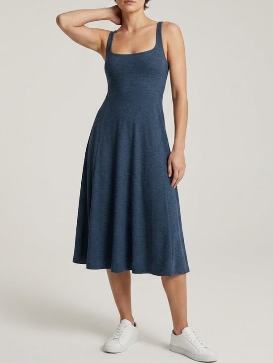 Beyond Yoga Dresses & Skirts - Beyond Yoga Featherweight At The Ready Square Neck Midi Dress  Size Medium